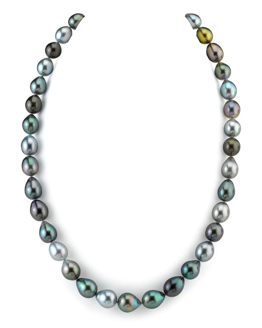 Multi-Color Drop-Shape Pearl Necklace in AAA Quality