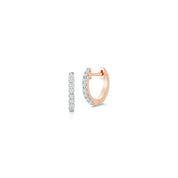 10mm Diamond Huggies - Rose Gold