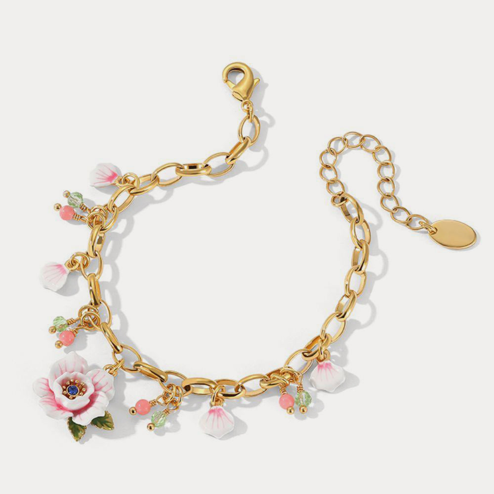 Pink Rose Bracelet