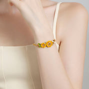 Sunflower & Bee Bracelet