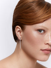 14kt Diamond Bar Drop Earrings