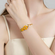 Sunflower & Bee Bracelet