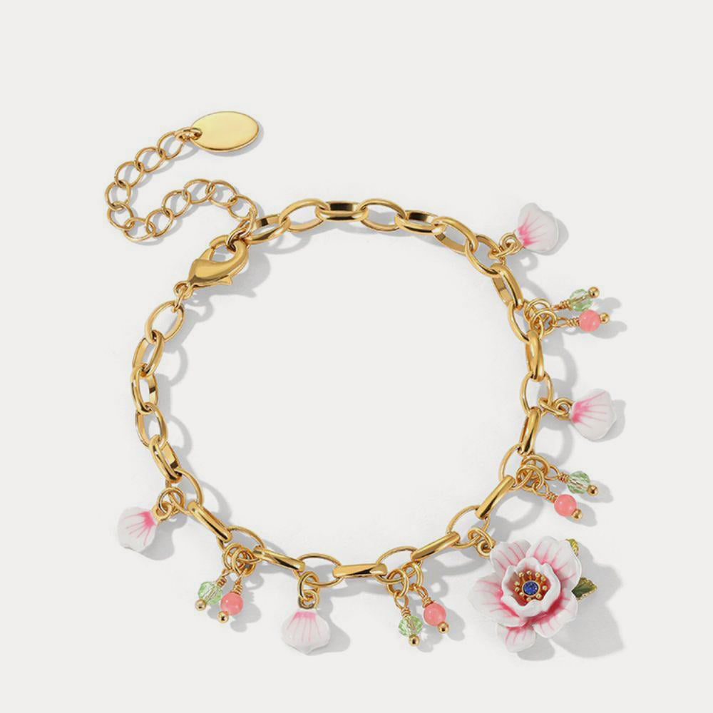 Pink Rose Bracelet