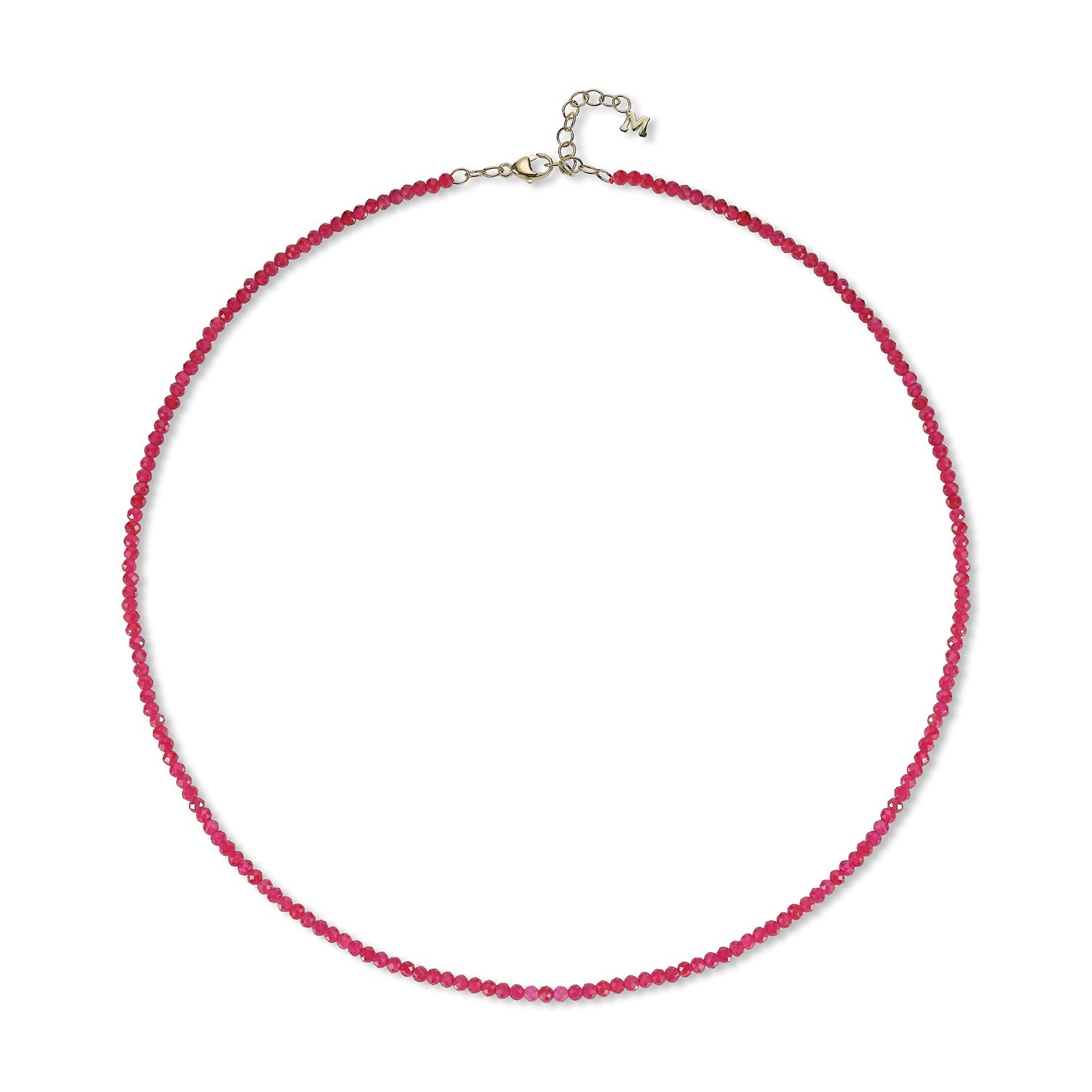 14kt Ruby Beaded Necklace