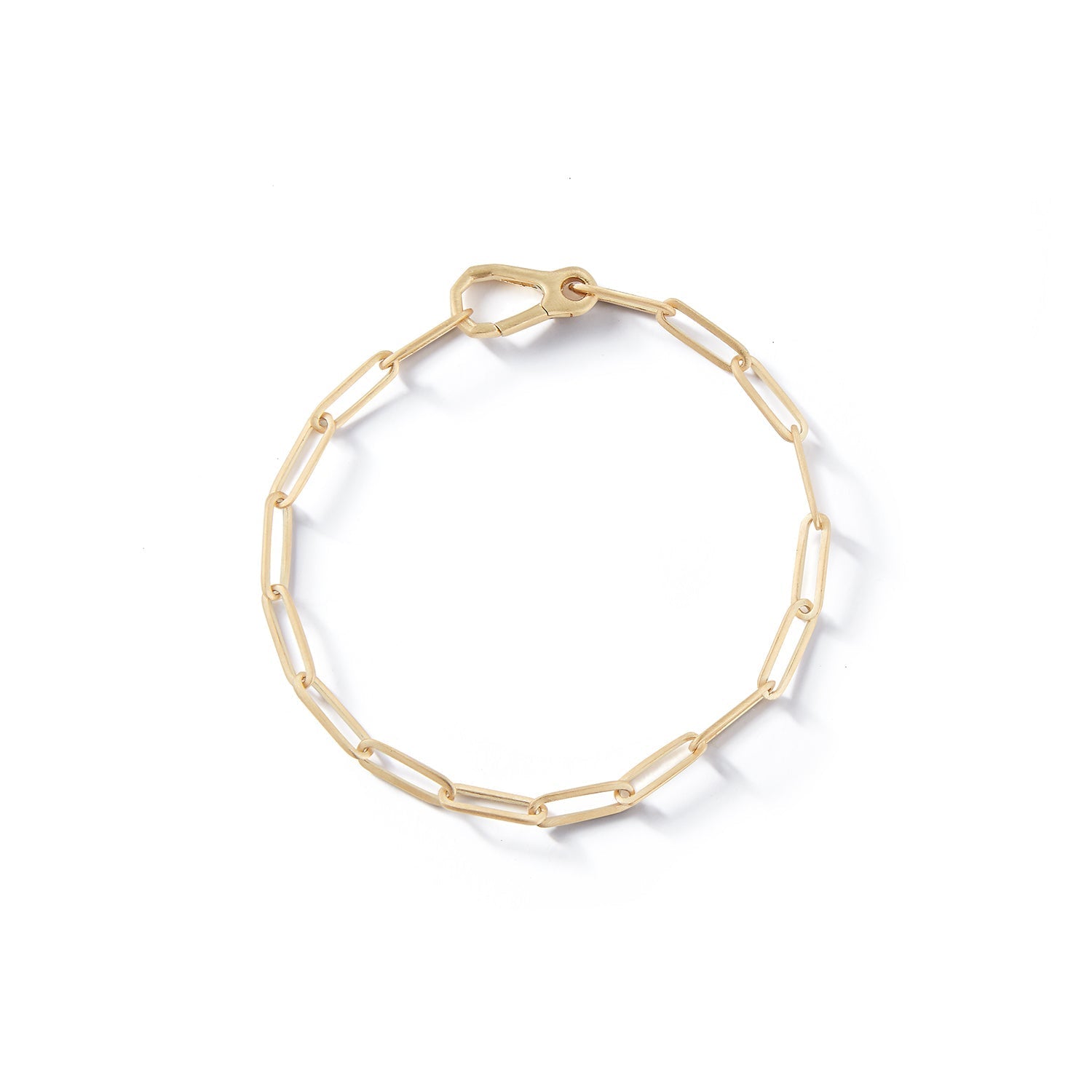 14kt Men's Paper Clip Chain Bracelet