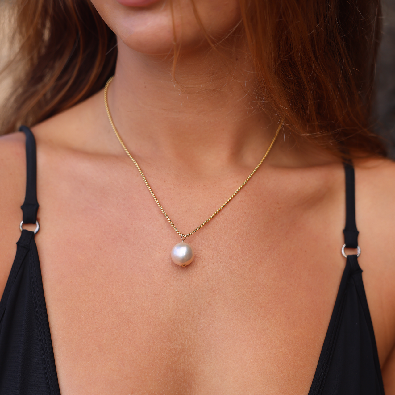 Petra Golden Pearl Necklace