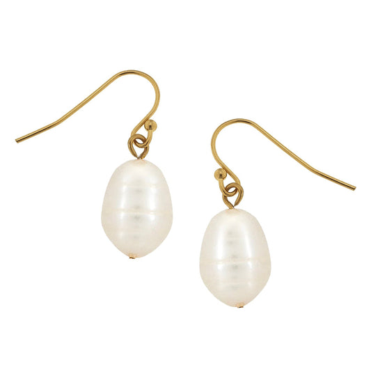 Freshwater Pearl Drop Earrings in Small Size