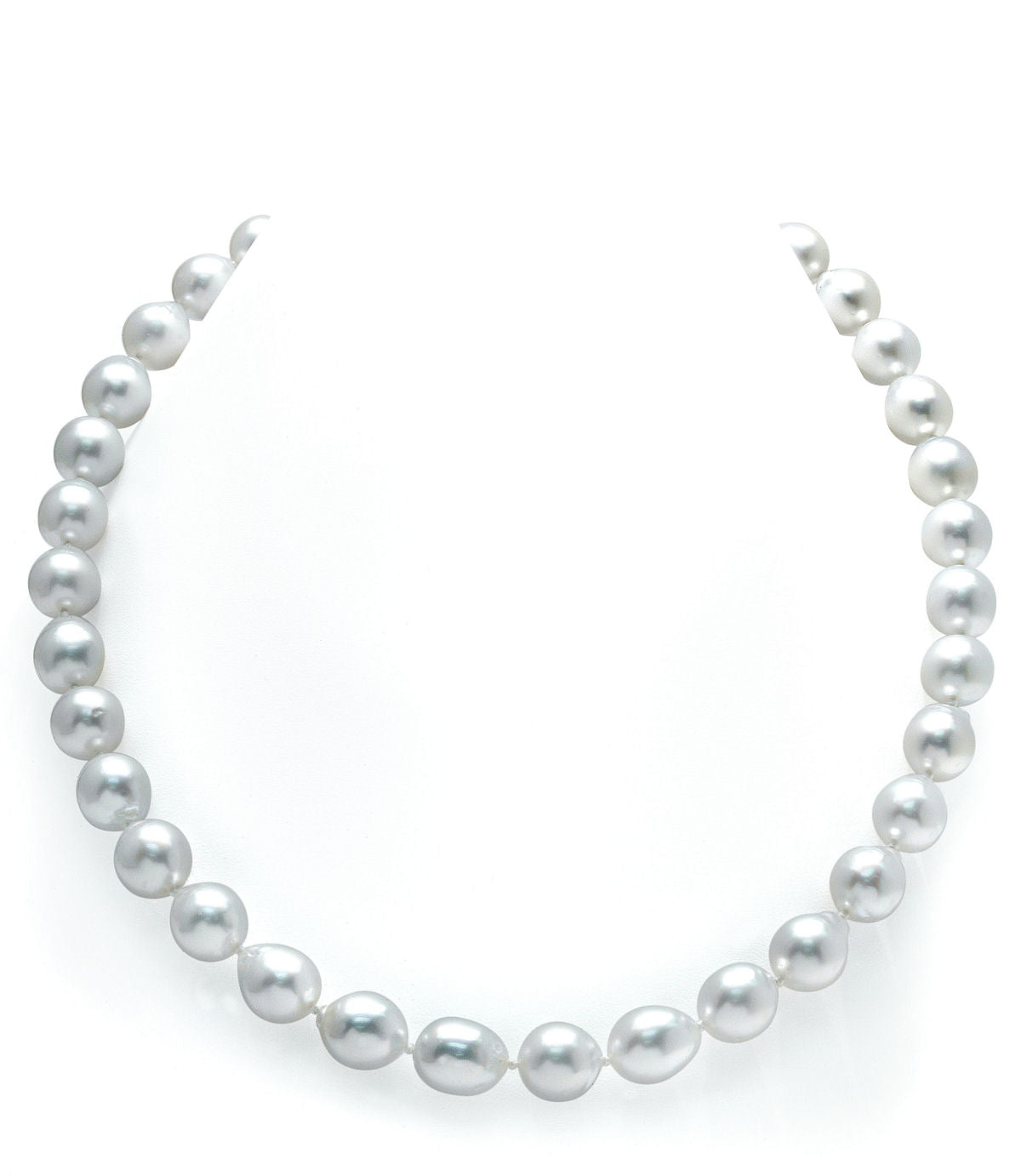 White South Sea Drop Shape Pearl Necklace in AAA Quality