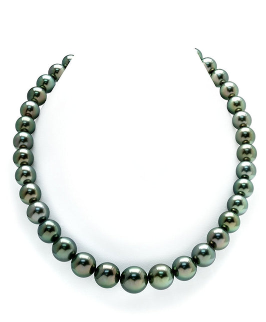 Peacock Tahitian South Sea Pearl Necklace in AAAA Quality