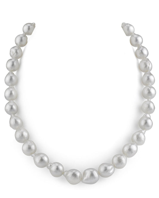 Baroque Pearl Necklace in White South Sea 10mm to 11mm