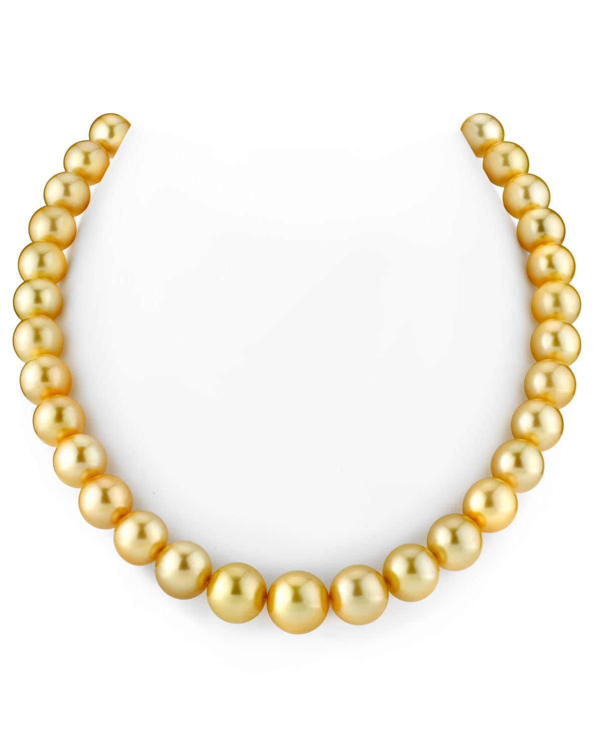 Gold South Sea Pearl Necklace 10 to 12 Millimeters