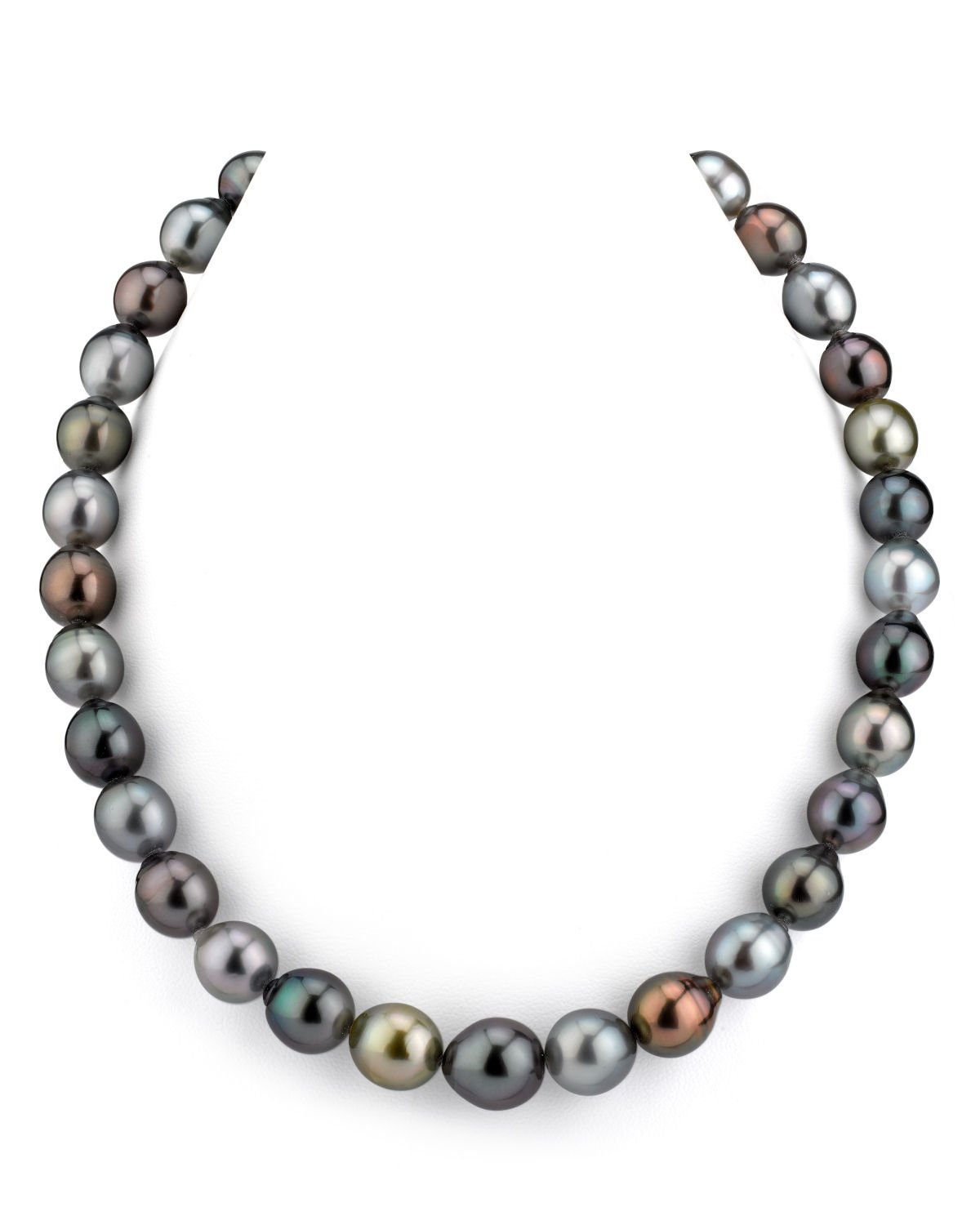 Multi-Color Drop-Shape Tahitian Pearl Necklace 10-12mm Quality