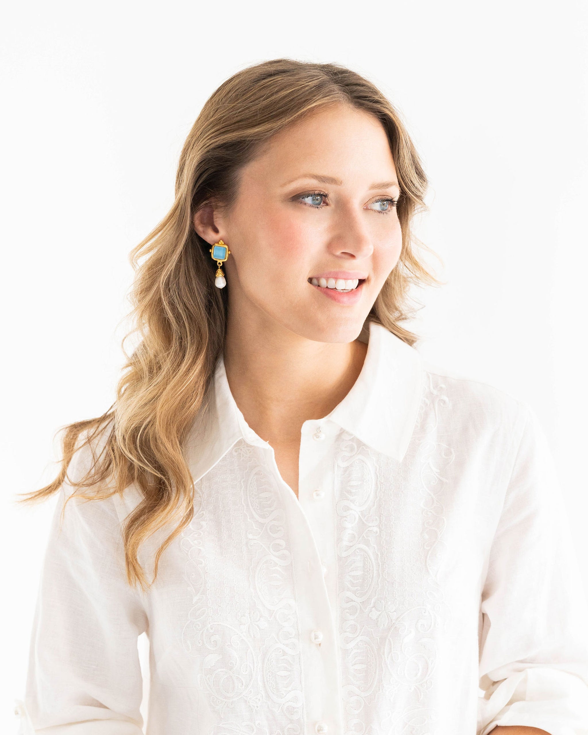 Charlotte Pearl Drop Earrings