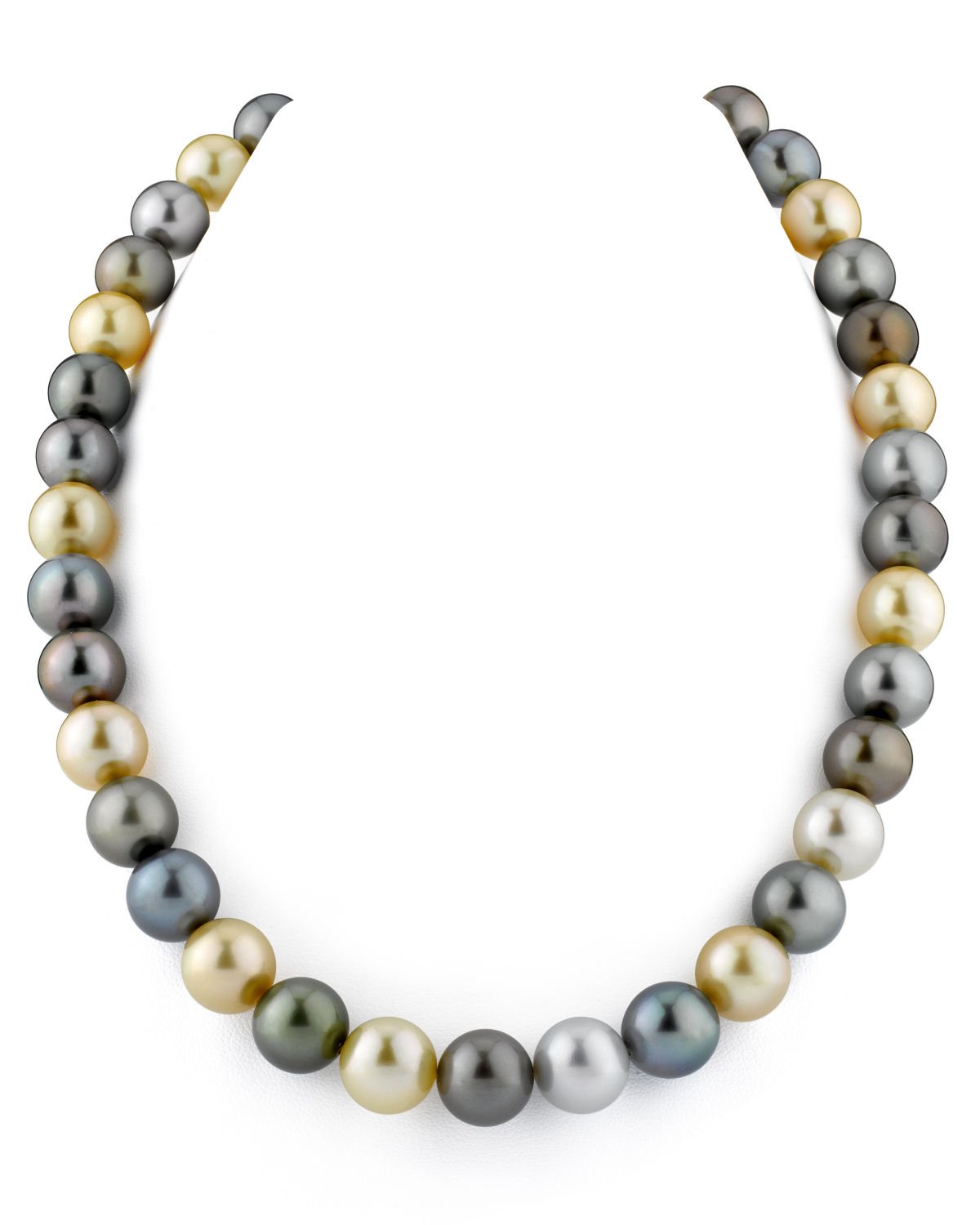 Multi-Color Tahitian and Golden South Sea Pearl Necklace