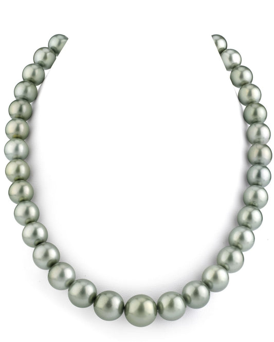 High Quality Silver Tahitian South Sea Pearl Necklace