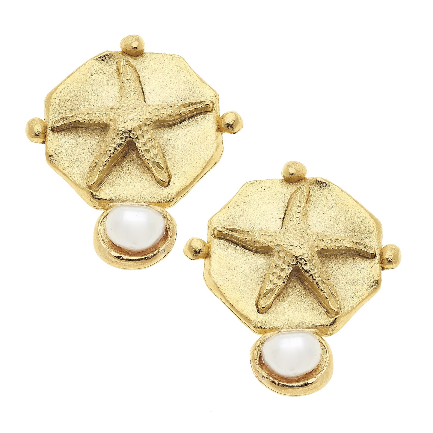 Pearl Starfish Stud Earrings for Everyday Wear