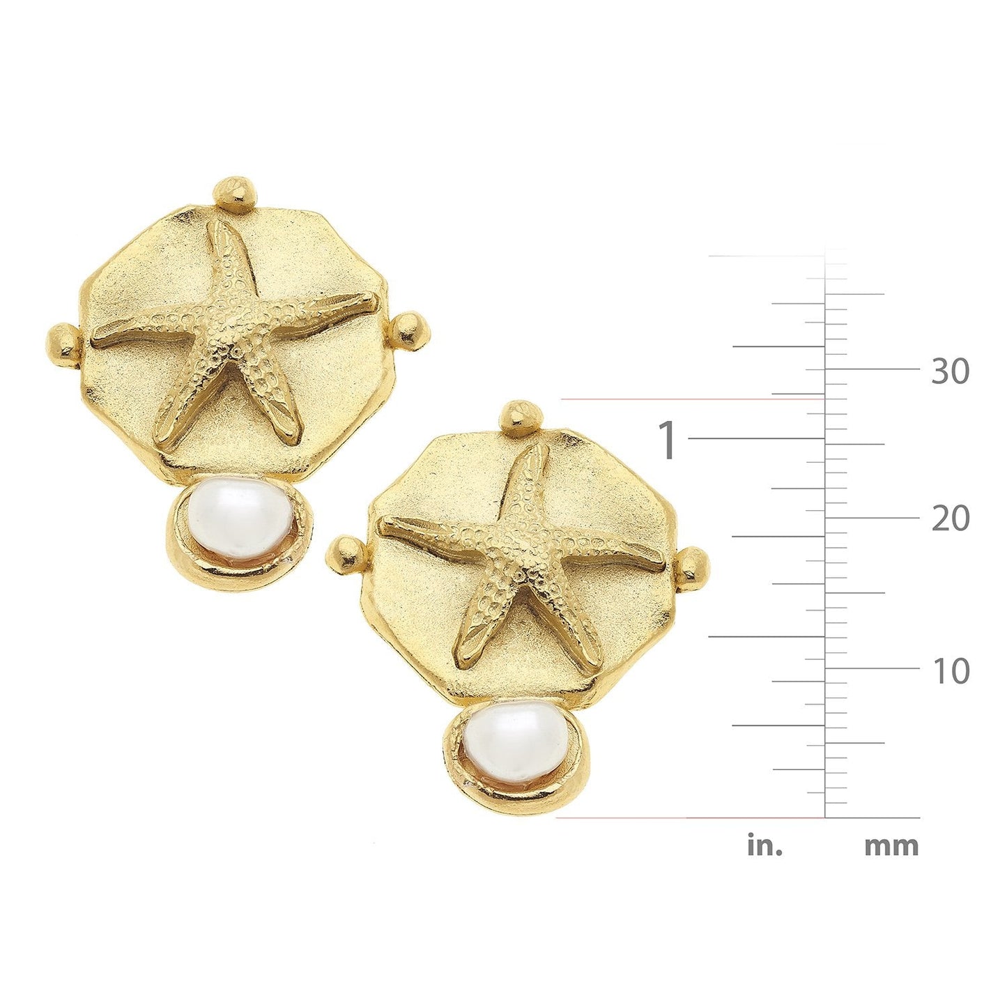 Pearl Starfish Stud Earrings for Everyday Wear