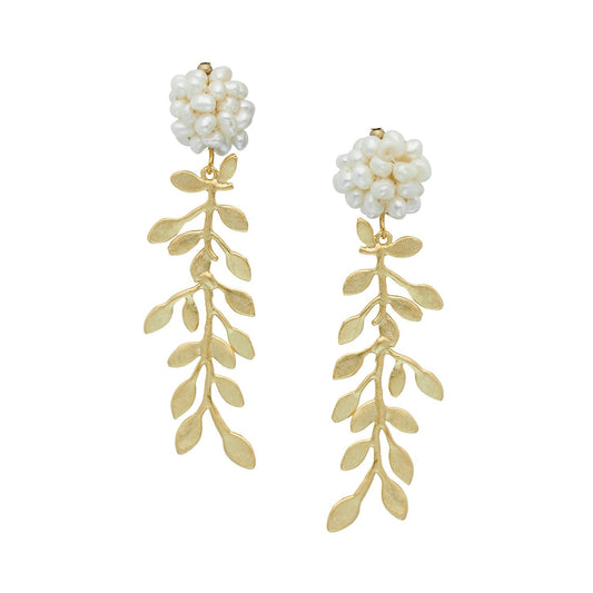 Clustered Pearl Vine Earrings for Elegant Style