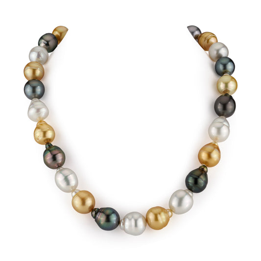 Multicolor South Sea Baroque Pearl Necklace 12 to 14mm