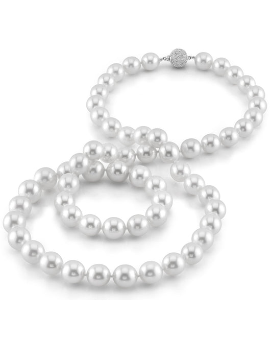 Elegant White South Sea Pearl Necklace in Opera Length