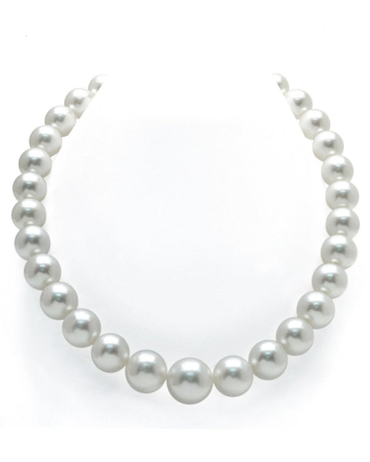 Elegant White South Sea Pearl Necklace 13-15mm