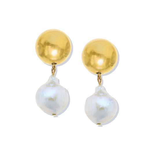 Baroque Pearl Drop Earrings in Elegant Design 2