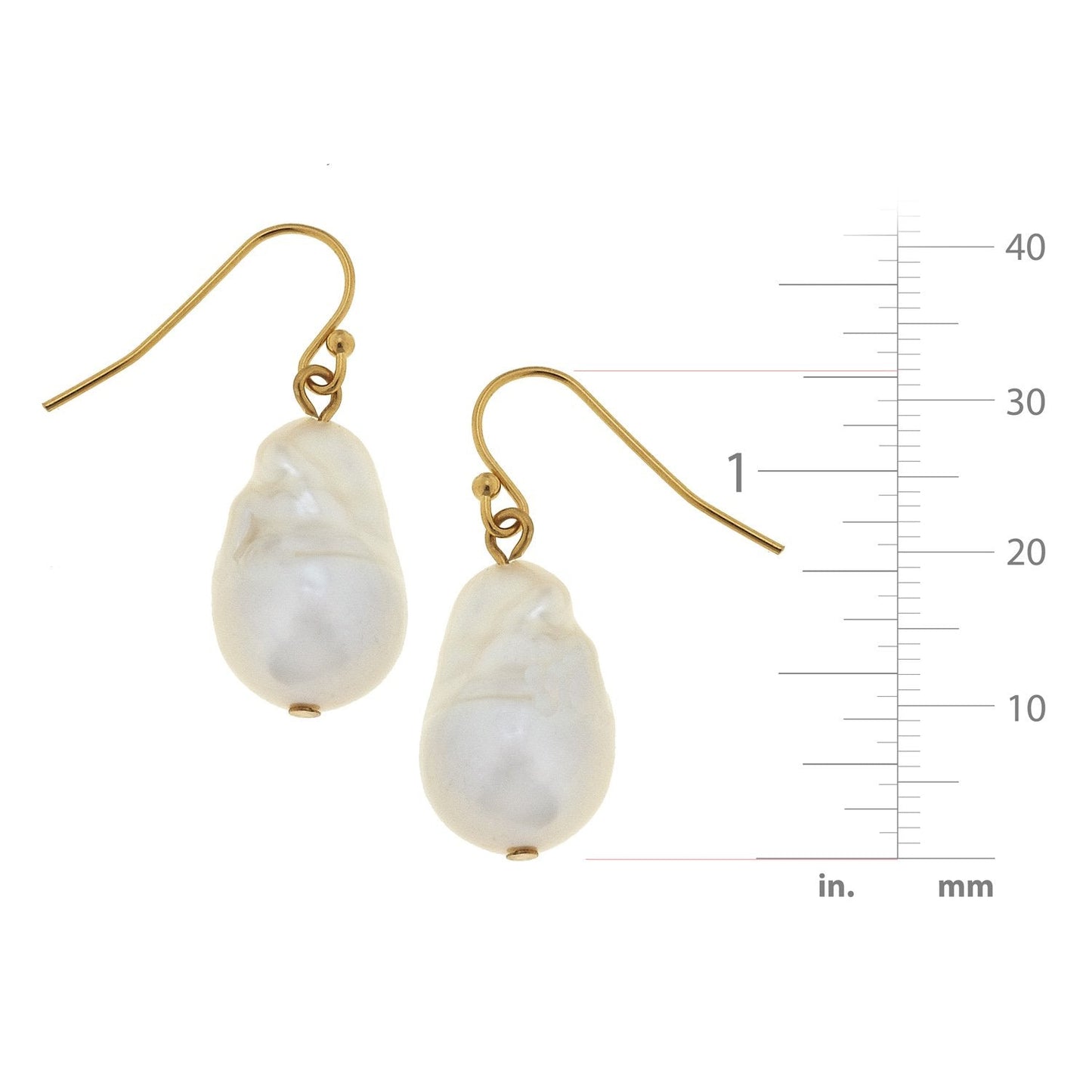 Elegant Baroque Pearl Drop Earrings for Women