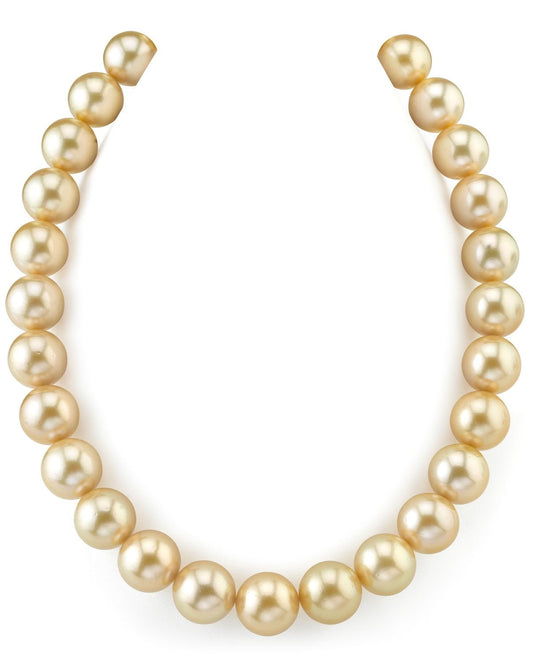 South Sea Pearl Necklace in Golden Color AAAA Quality