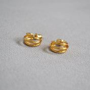 Triple C-Shape Hoop Earrings