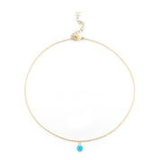 14kt Gold Uni Turquoise Chain Anklet