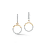 *14kt Gold Small Halfmoon Drop Earring