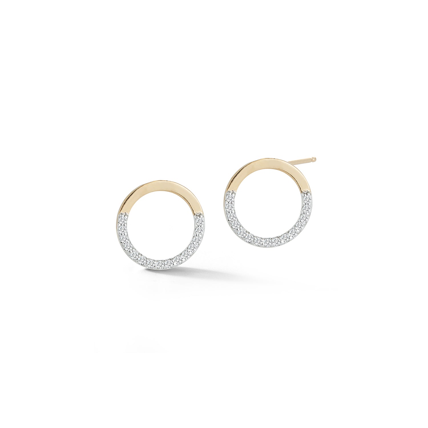 *14kt Gold Small  Halfmoon Hoops