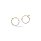 *14kt Gold Small  Halfmoon Hoops