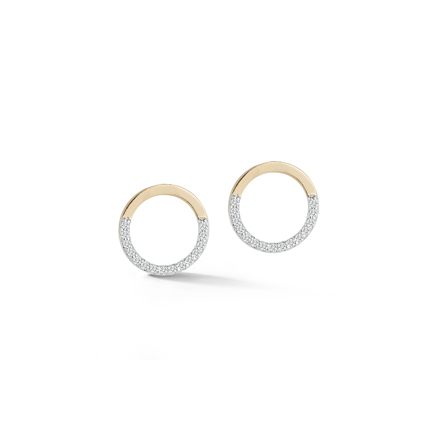 *14kt Gold Small  Halfmoon Hoops