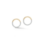 *14kt Gold Small  Halfmoon Hoops