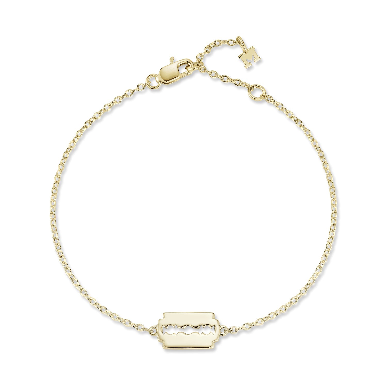 14kt Mini Razor Blade Bracelet