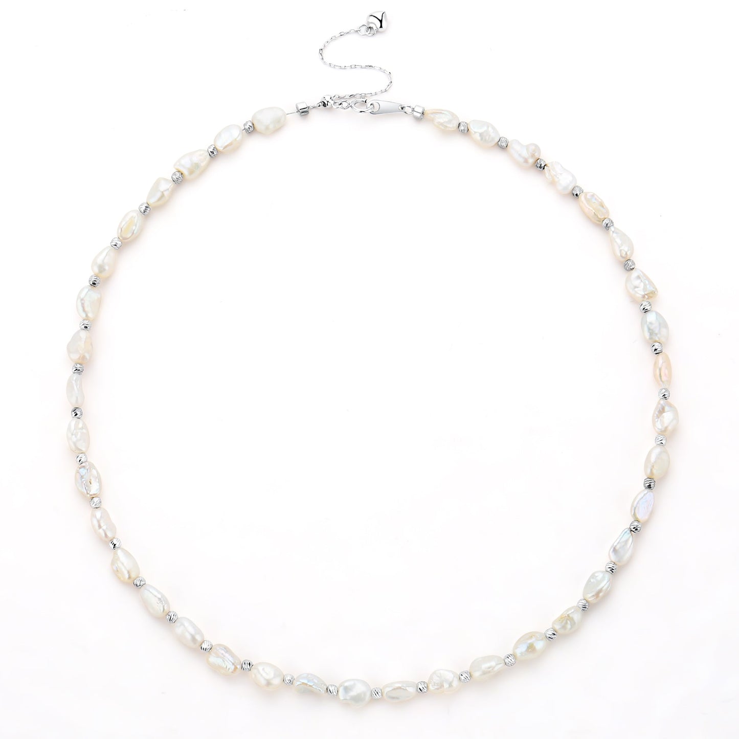 Freshwater Keshi Pearl Necklace and Bracelet Set