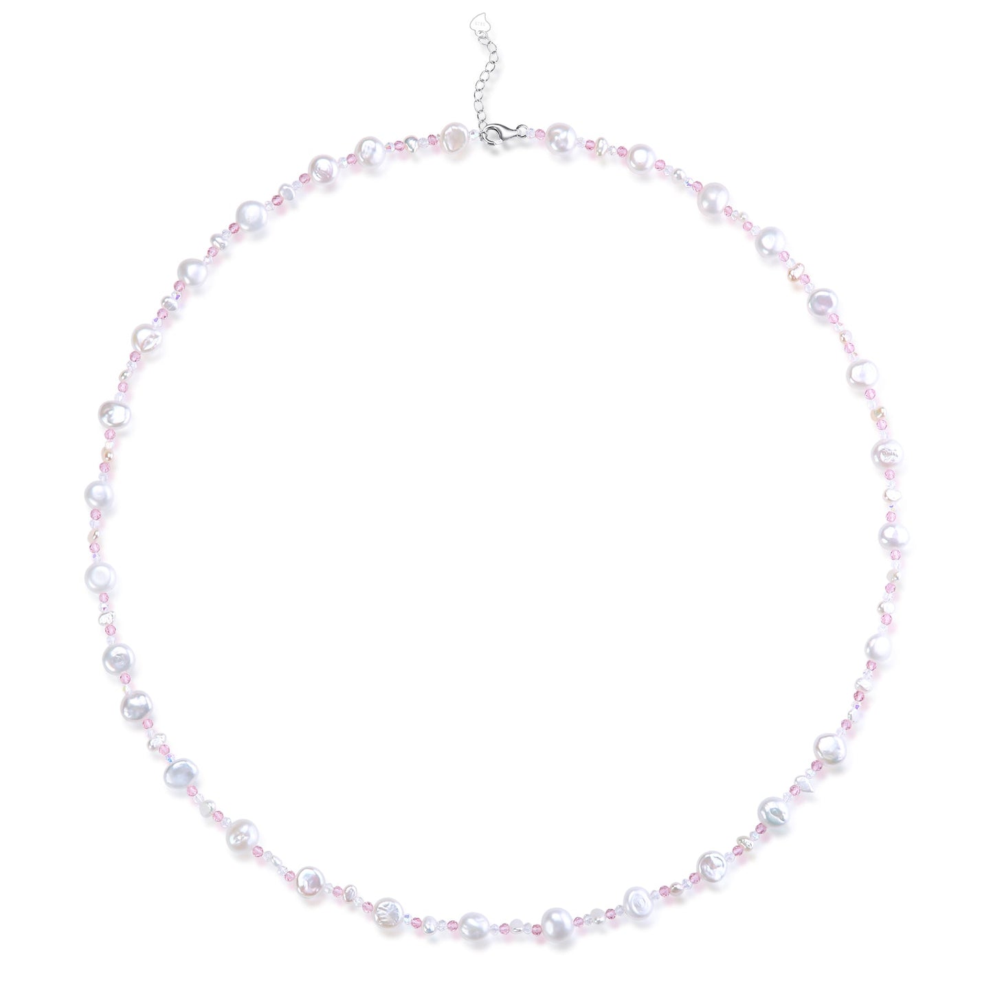 Pastel Beaded Baroque Freshwater Pearl Necklace