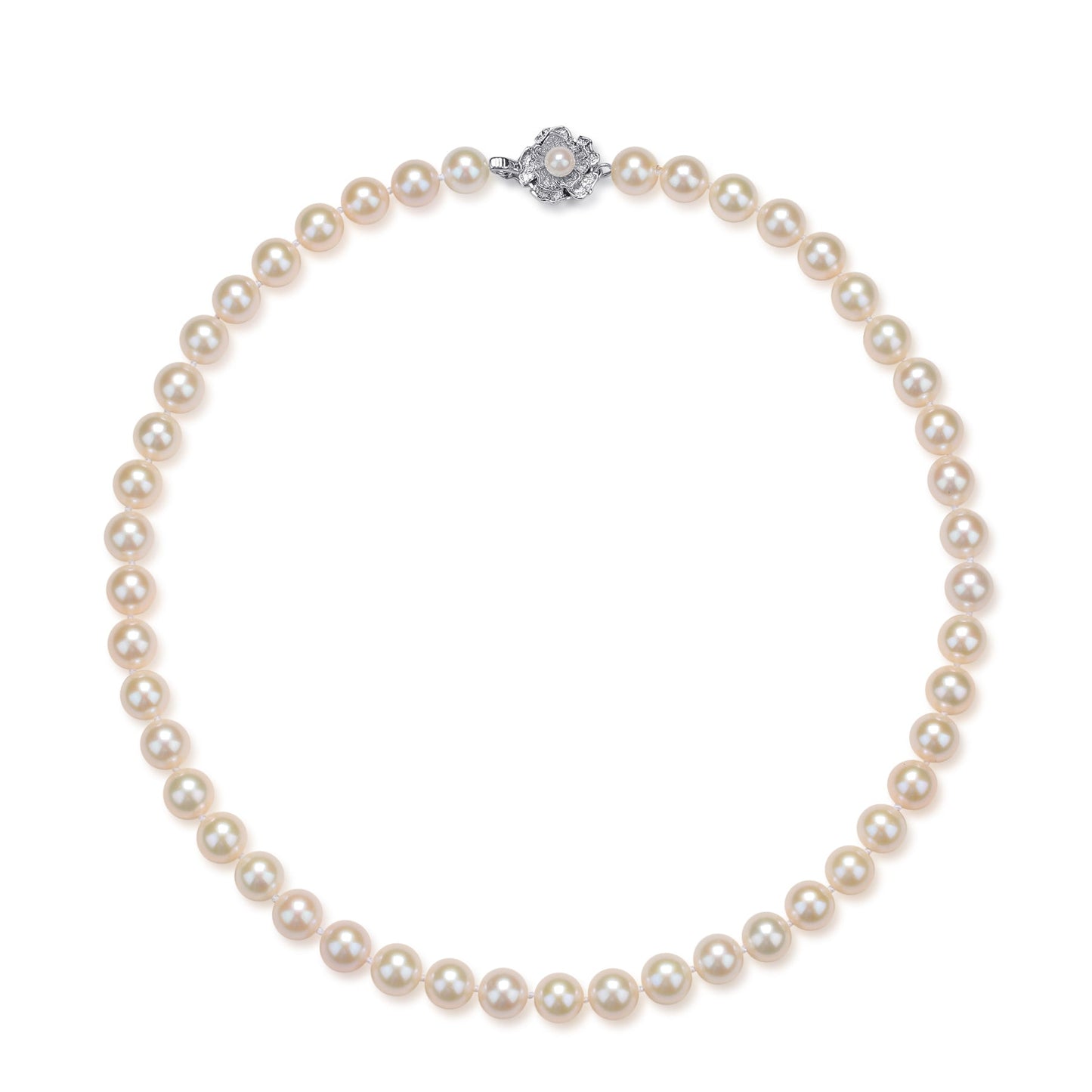 Freshwater Pearl Necklace in White Color 9-10mm