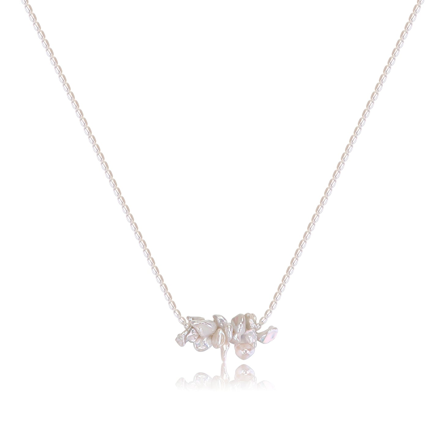 Butterfly Pendant Collar Necklace with Freshwater Pearls