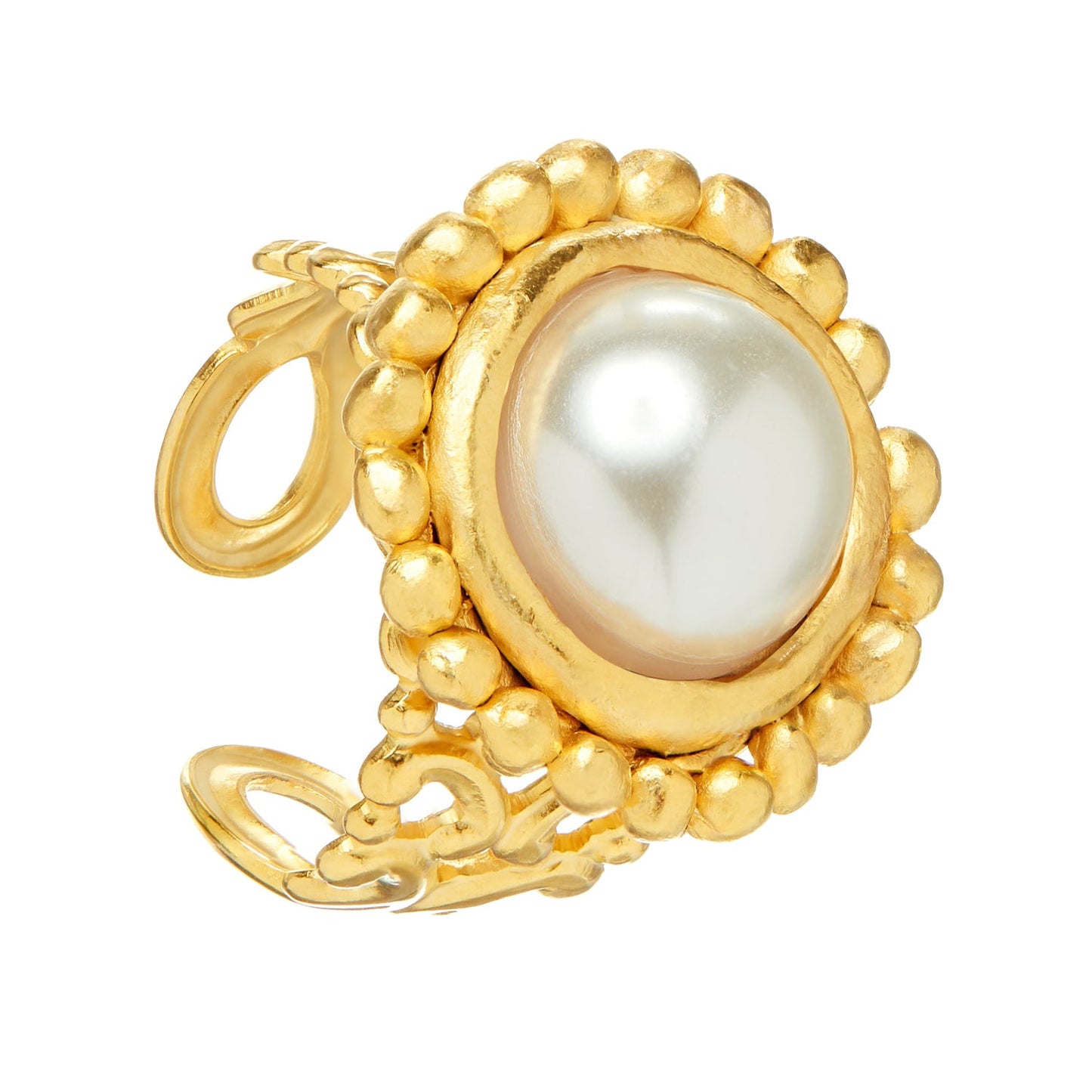 Dotted Pearl Adjustable Ring Design