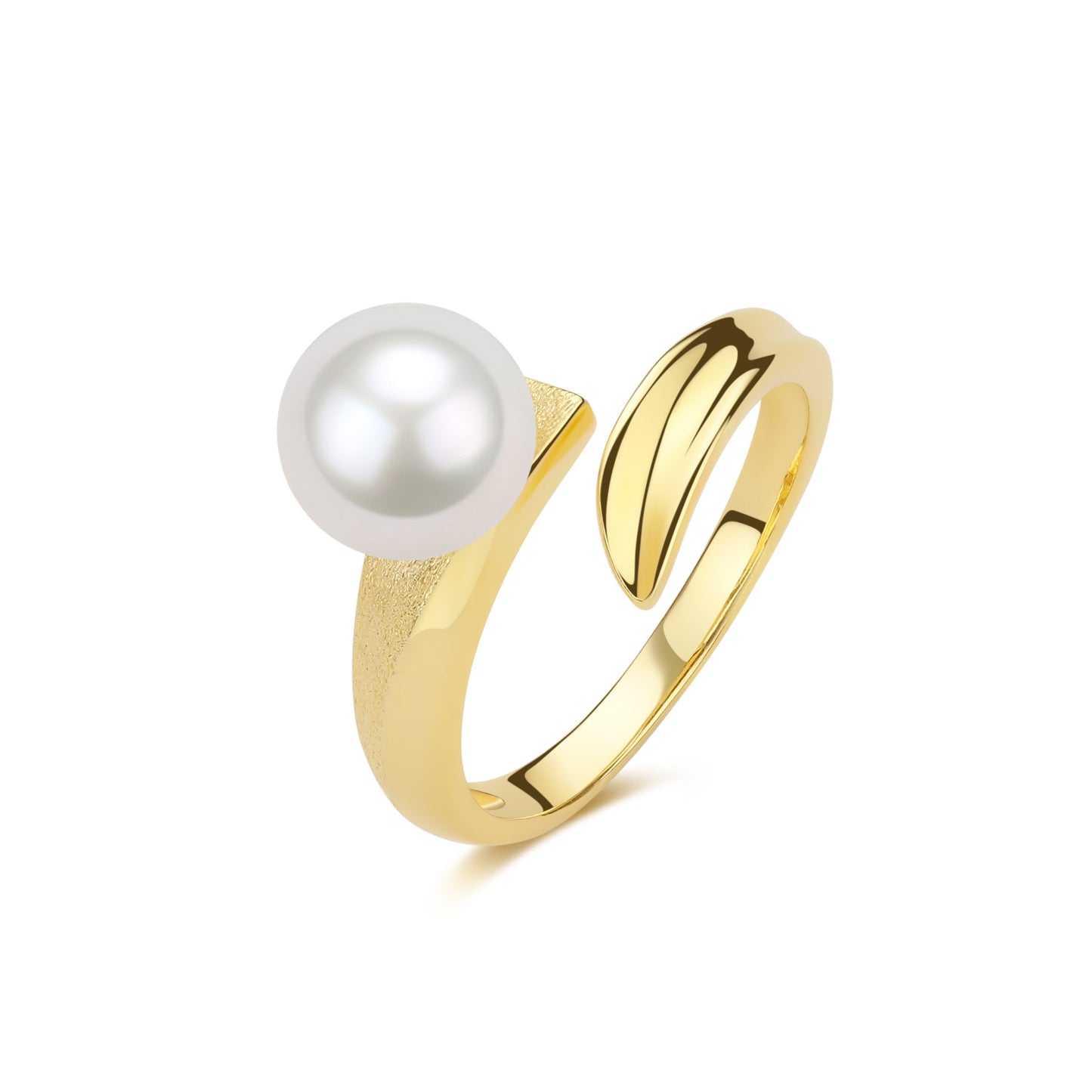 Freshwater Pearl Ariadne Style Ring in Silver