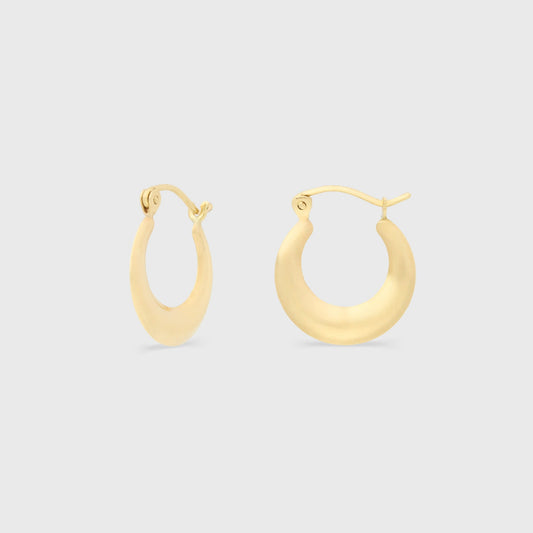 Sleek 14k Gold Jean Hoop Earrings