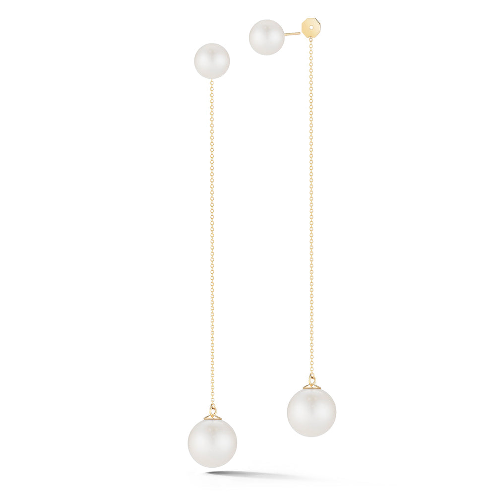 14kt Gold Pearl Ball Drop Earring