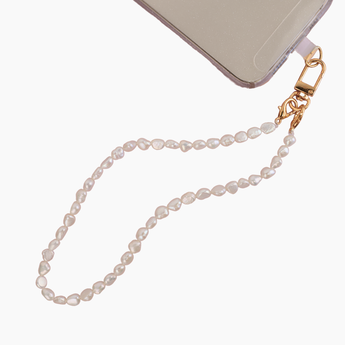 Luxury Natural Pearl Phone Wristlet