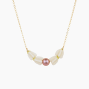 White Crown Pink Pearl Necklace