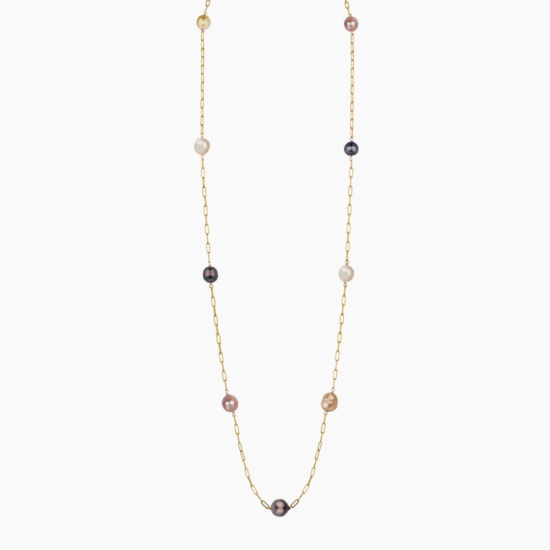 Malia Rainbow Pearl Necklace