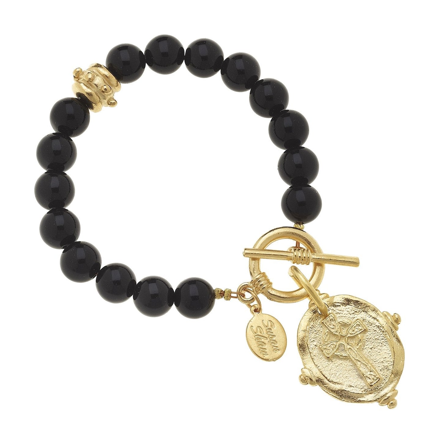 Stone Cross Toggle Bracelet in Stylish Design