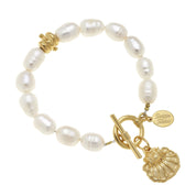 Scallop Pearl Bracelet