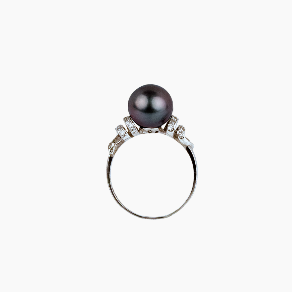 Spiral Tahitian Pearl Ring